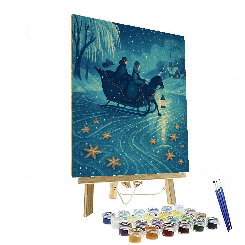 Star Berry River Sleigh DIY paint by numbers