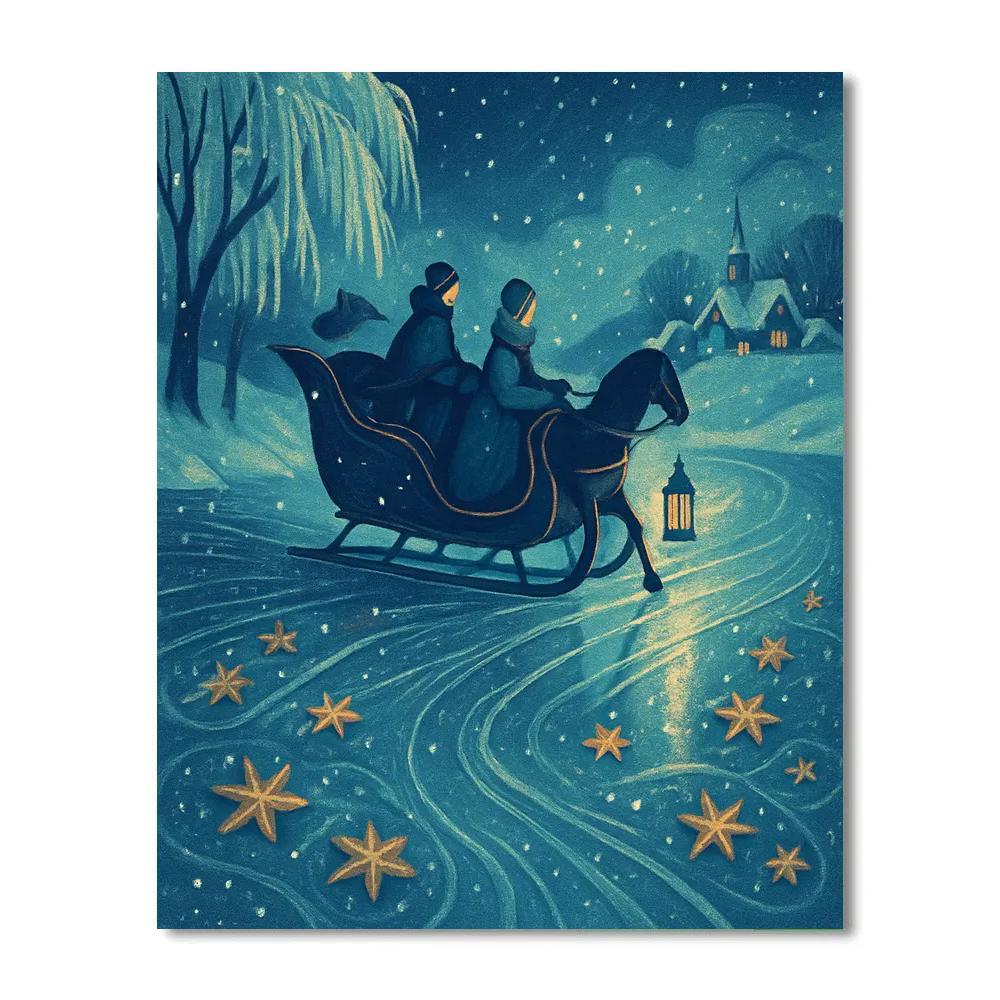 Star Berry River Sleigh DIY paint by numbers