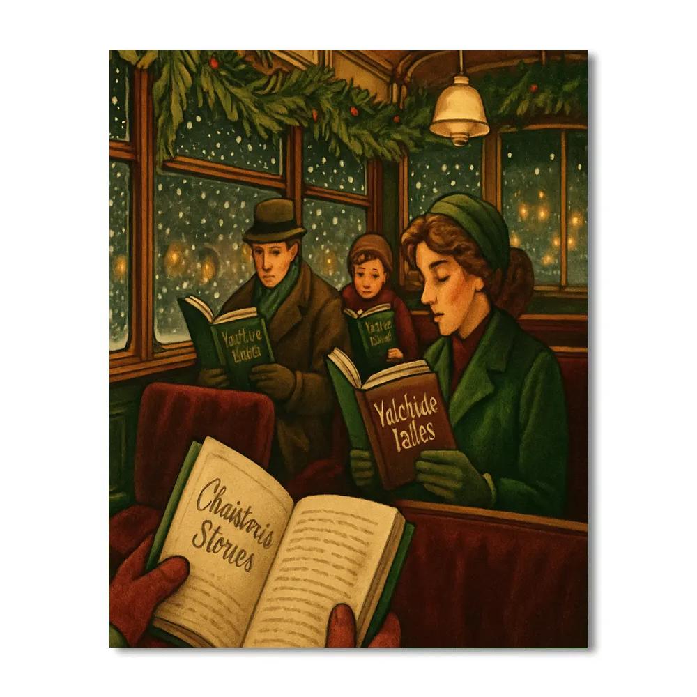 Pine Bough Reading Tram Paint by numbers art