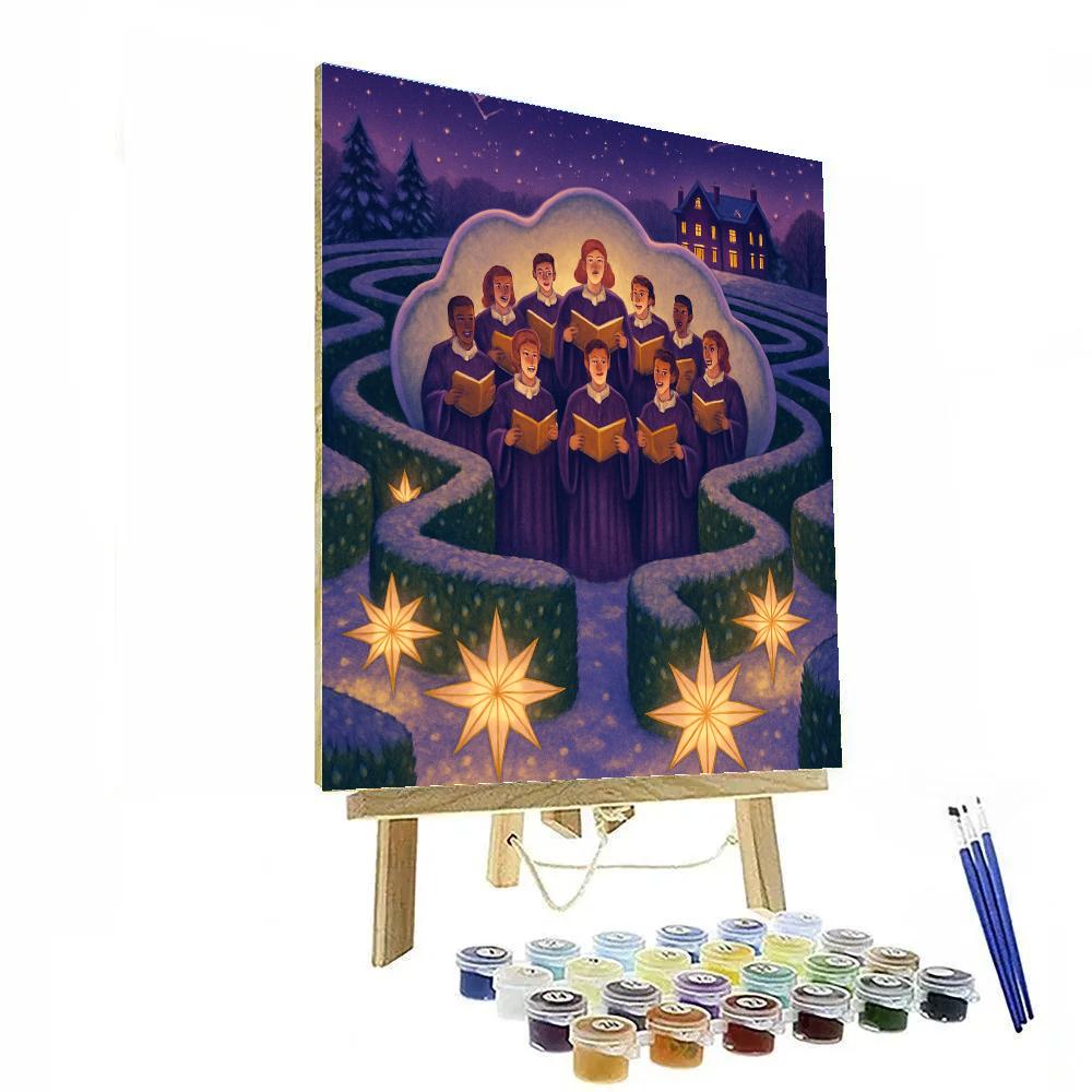 Star Field Hedge Maze Choir paint by number