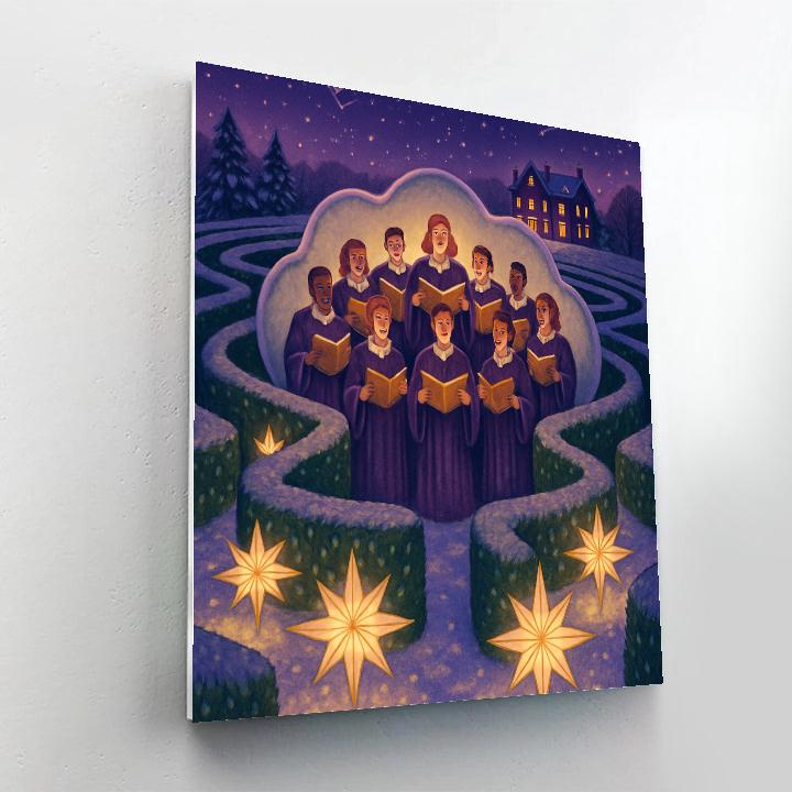Star Field Hedge Maze Choir paint by number