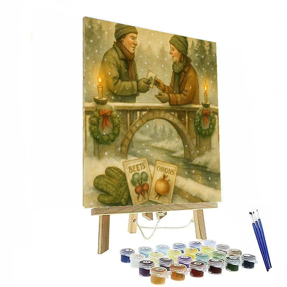 Candlelit Bridge Seed Exchange Painting by numbers kit