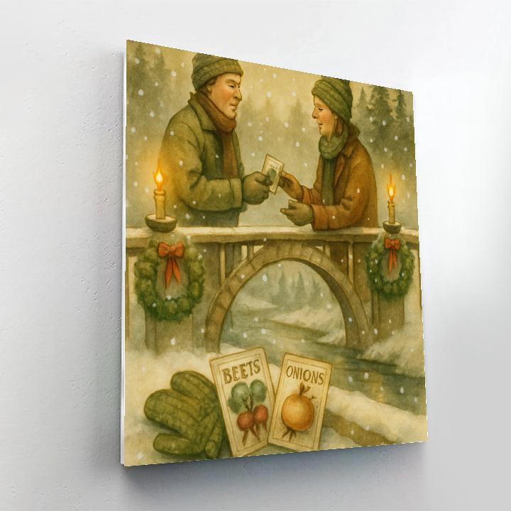 Candlelit Bridge Seed Exchange Painting by numbers kit