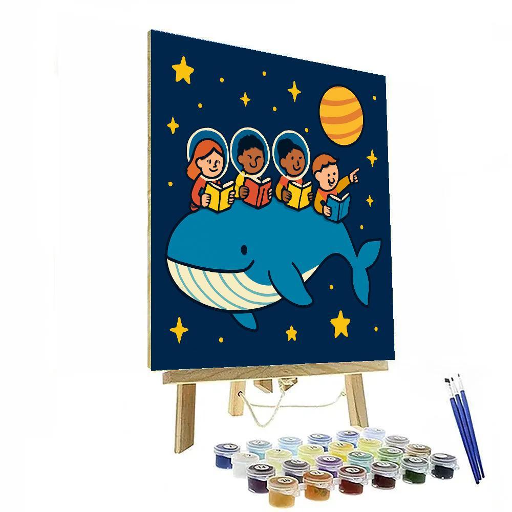 Space School Of The Curious Whale DIY paint by numbers