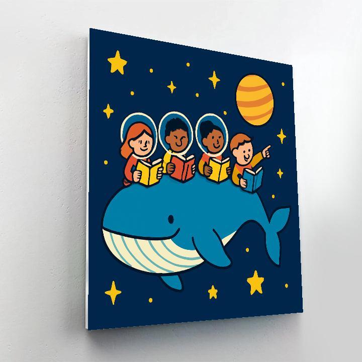 Space School Of The Curious Whale DIY paint by numbers
