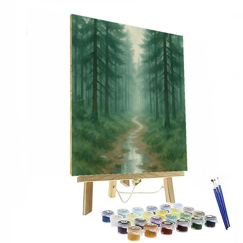 Whispering Pines After Rain Paint by numbers art