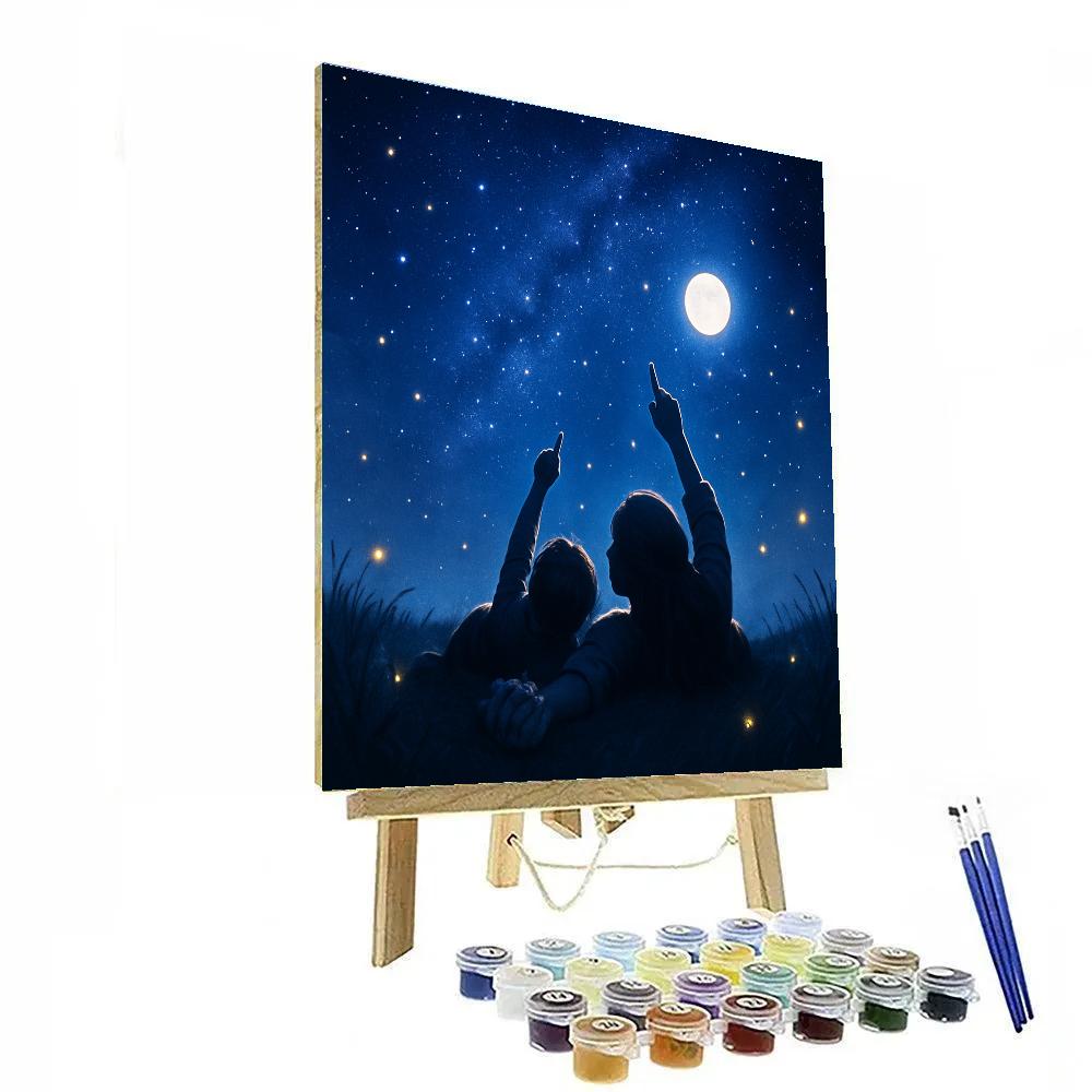 Stargazing Wishes With Mom DIY paint by numbers