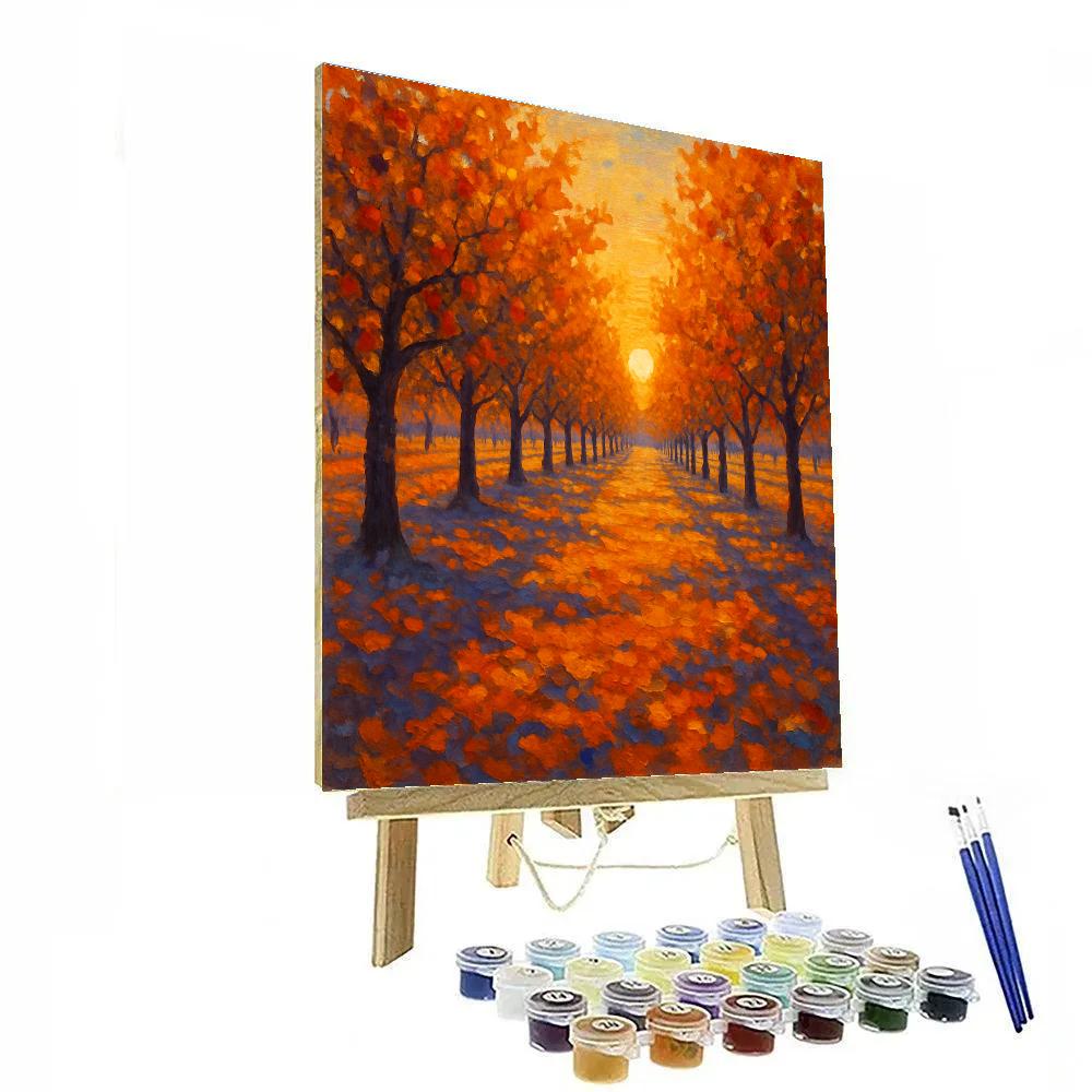 Golden Orchard At Dusk painting number kit
