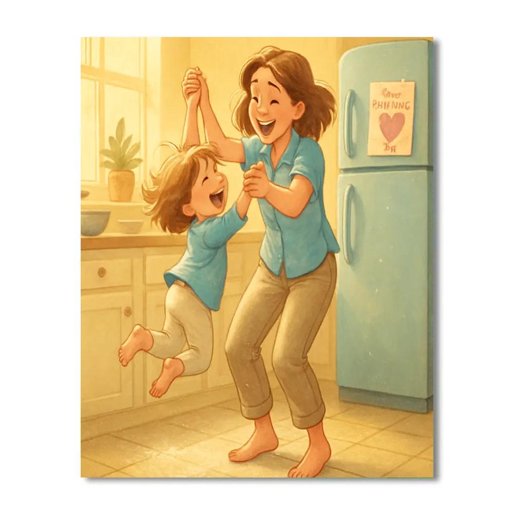 Mothers Day Kitchen Dance paint by numbers