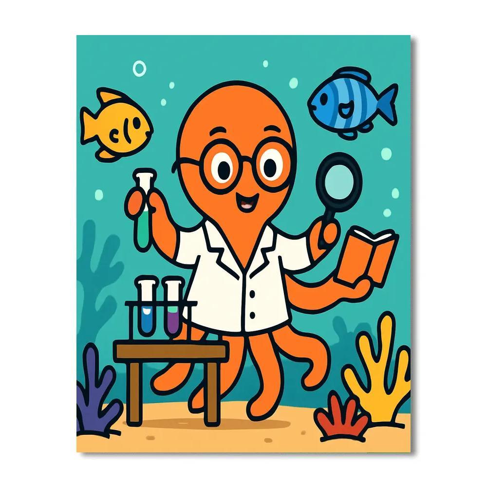 Coral Reef Science Lab Number painting