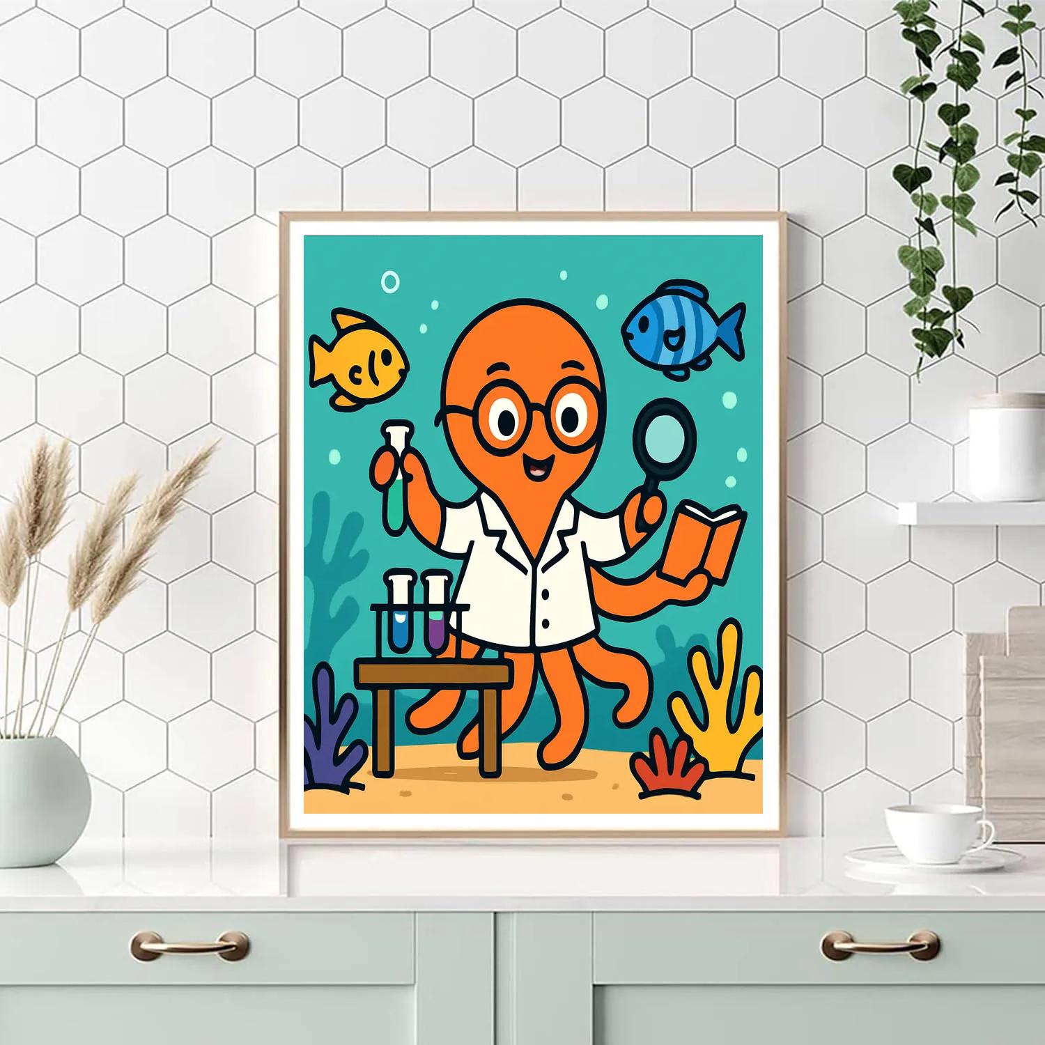 Coral Reef Science Lab Number painting