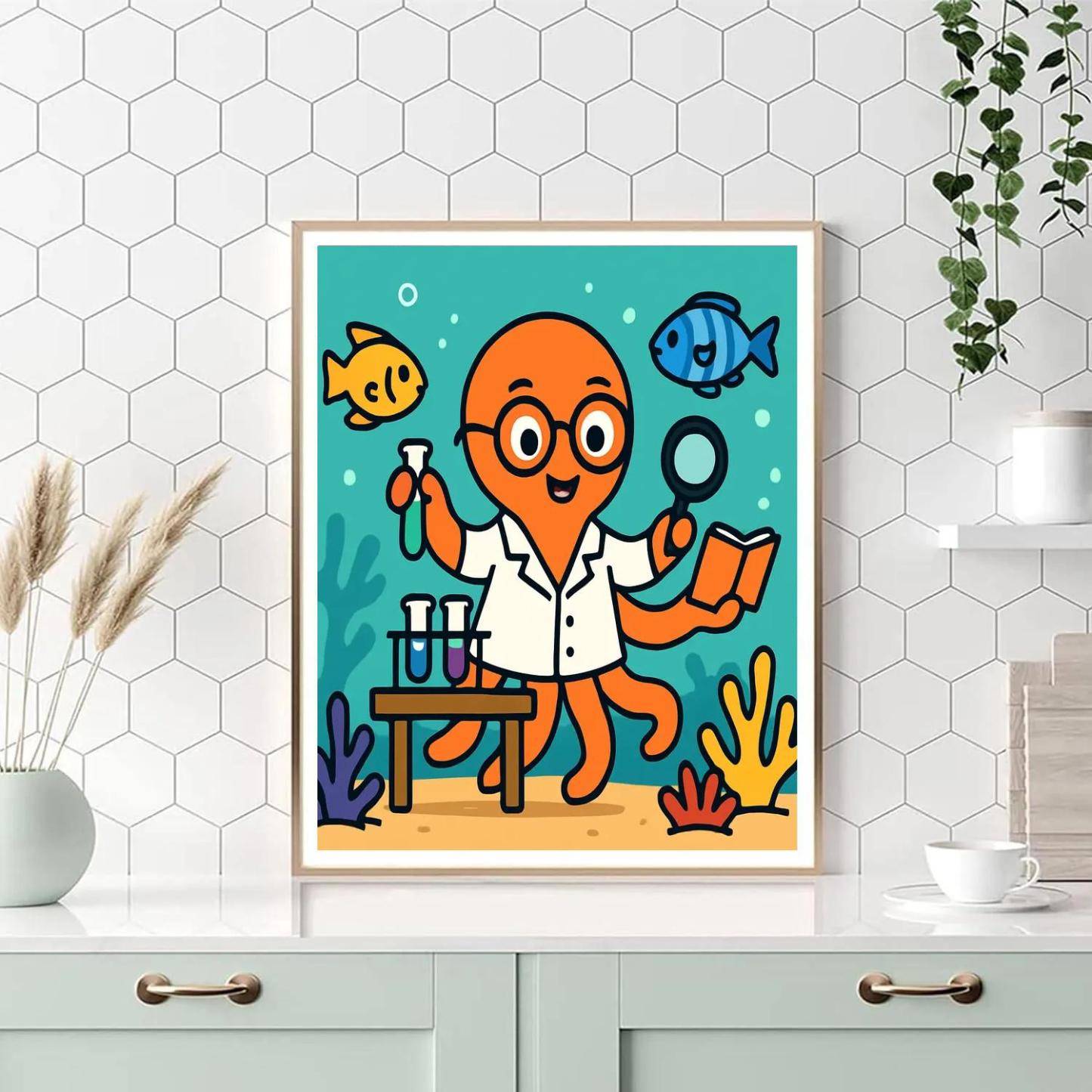 Coral Reef Science Lab Number painting