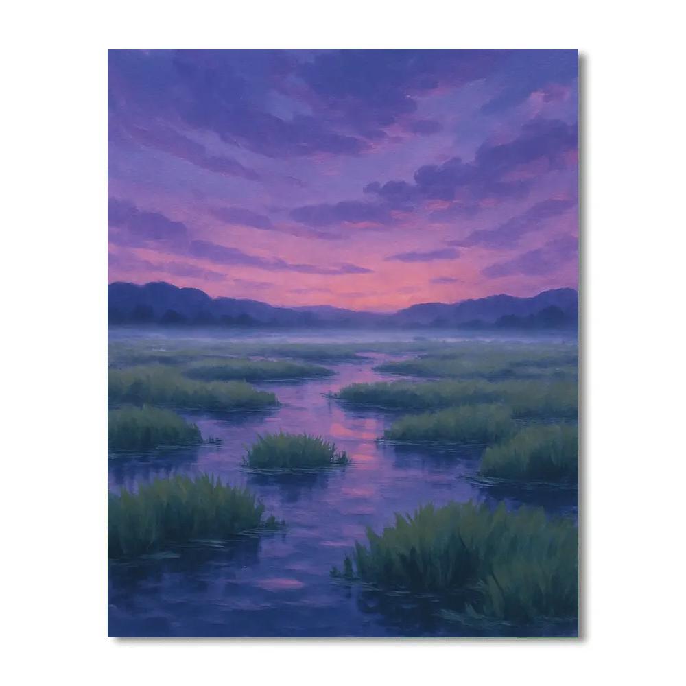 Celestial Marshlight Reflections paint by color