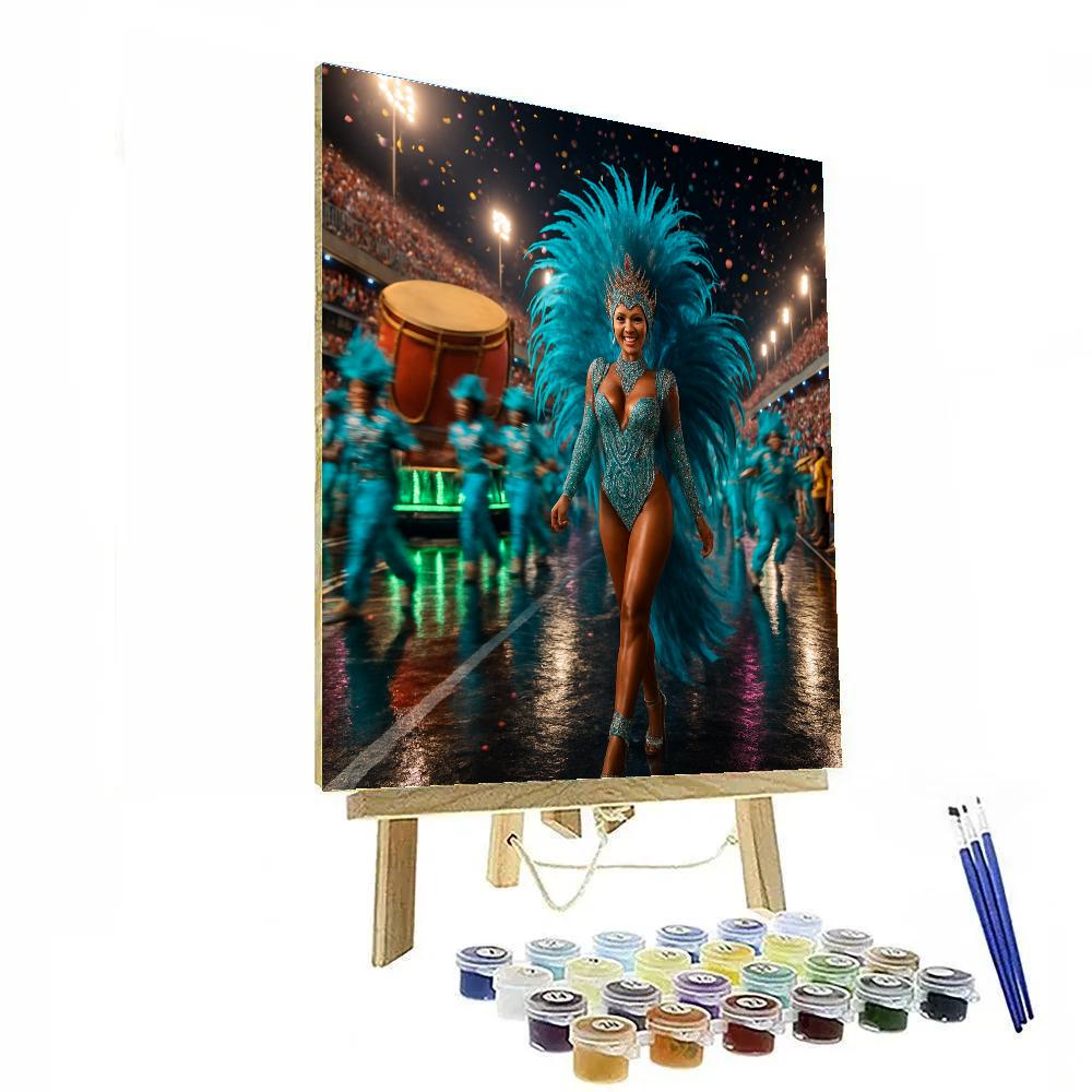 Rio Carnival Samba Avenue Procession paint by number
