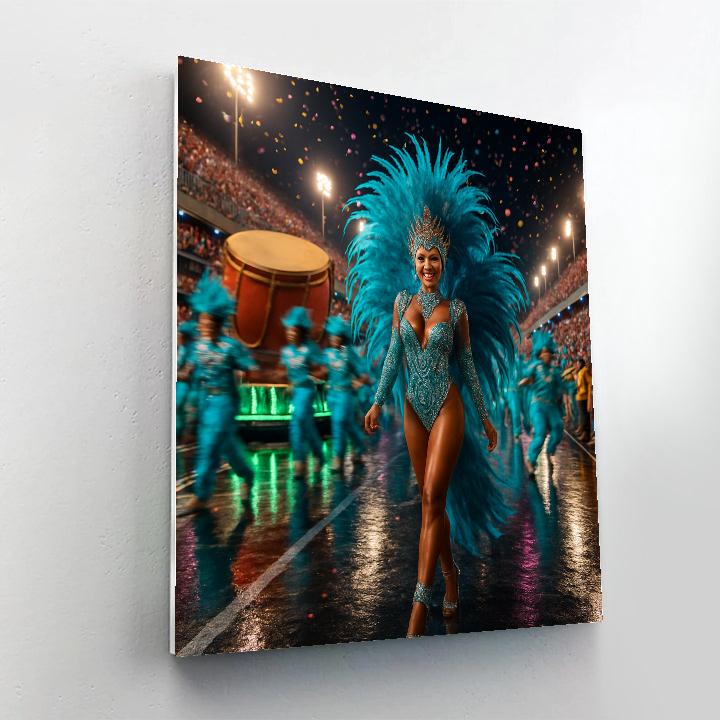 Rio Carnival Samba Avenue Procession paint by number