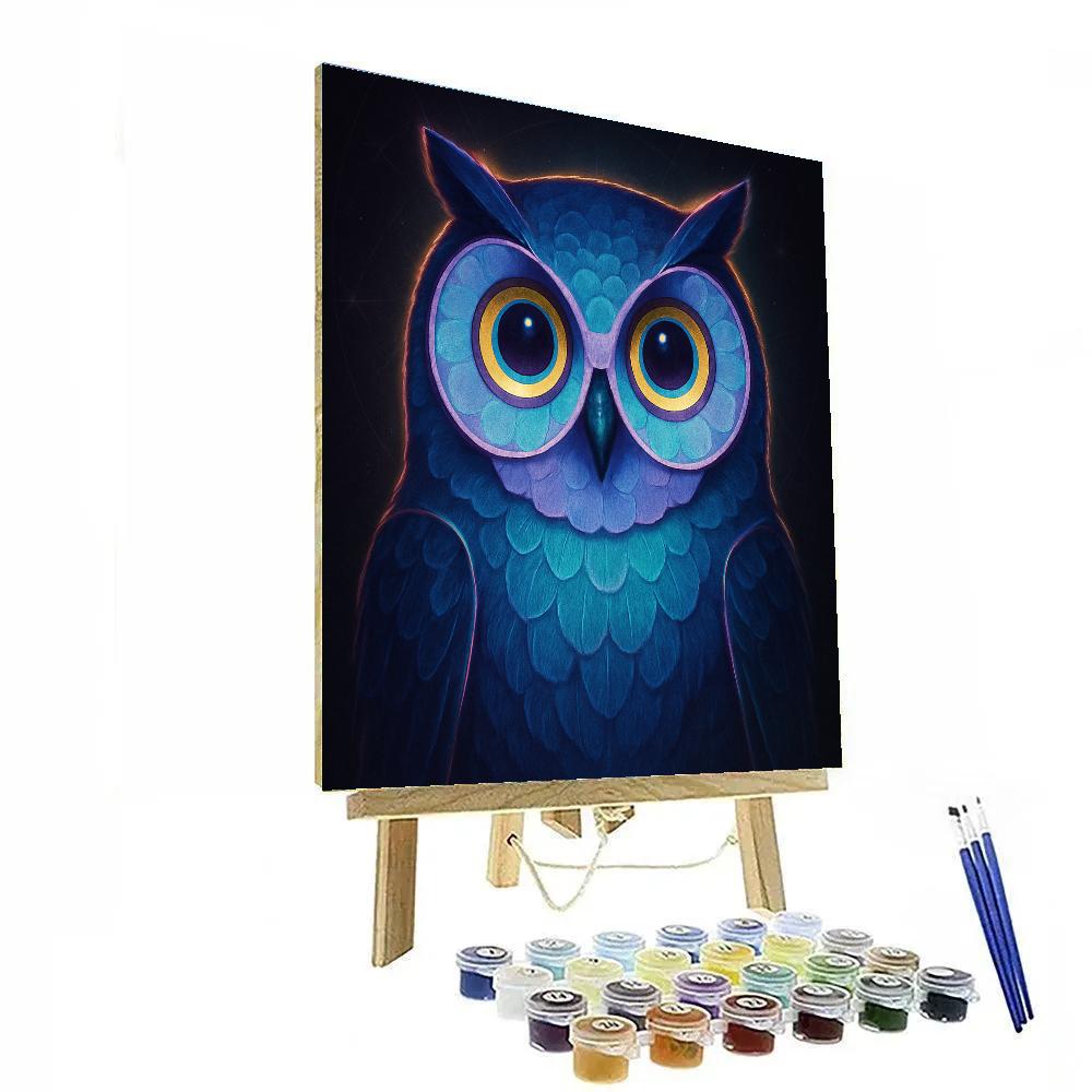Chromatic Owl Midnight Focus paint by color