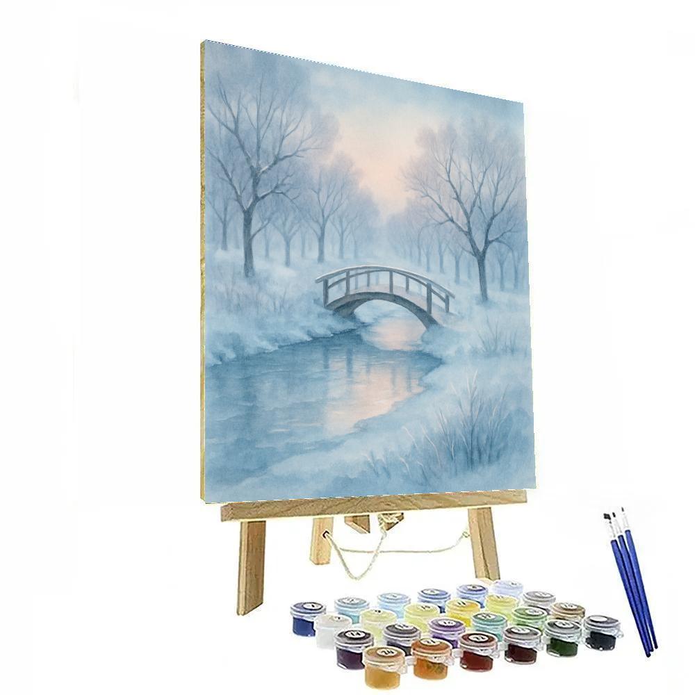 Frosted Bridge To The Quiet Orchard paint by color