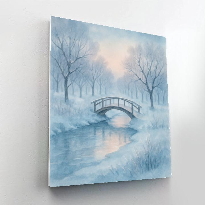 Frosted Bridge To The Quiet Orchard paint by color