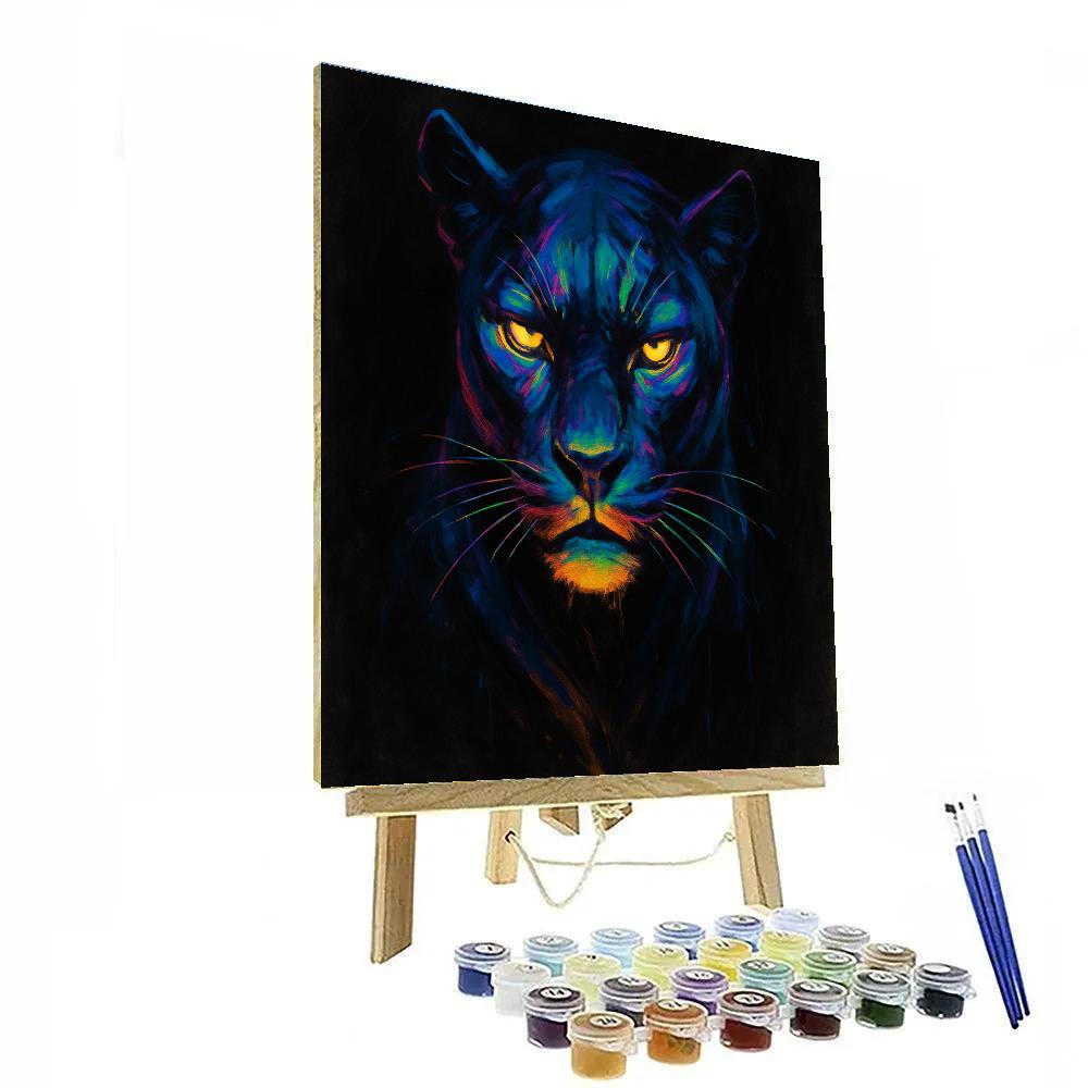 Electric Panther Night Pulse DIY paint by numbers
