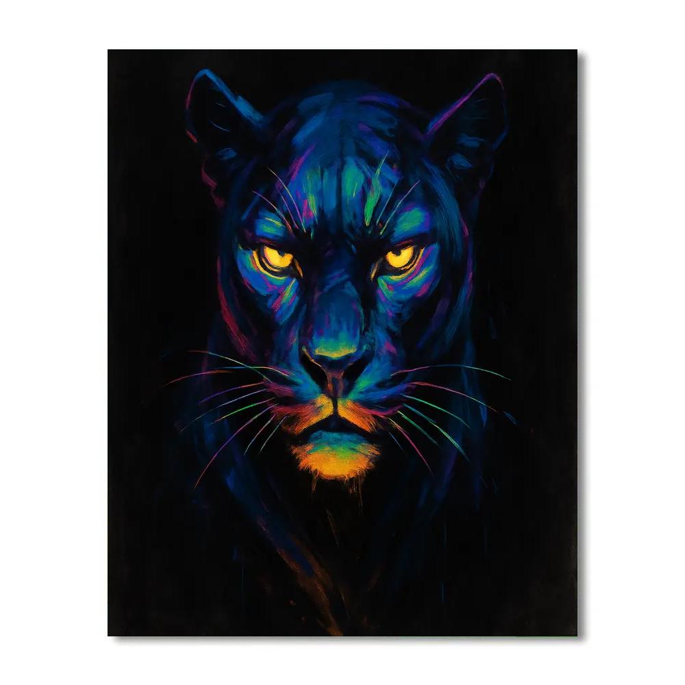 Electric Panther Night Pulse DIY paint by numbers