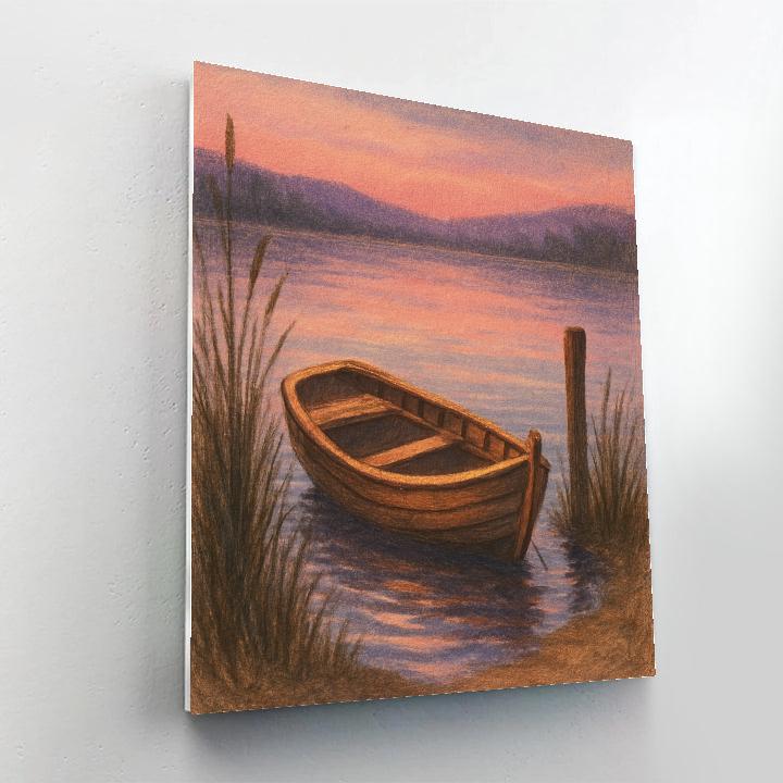 Rowboat Dream At Lavender Dusk Paint by numbers kits