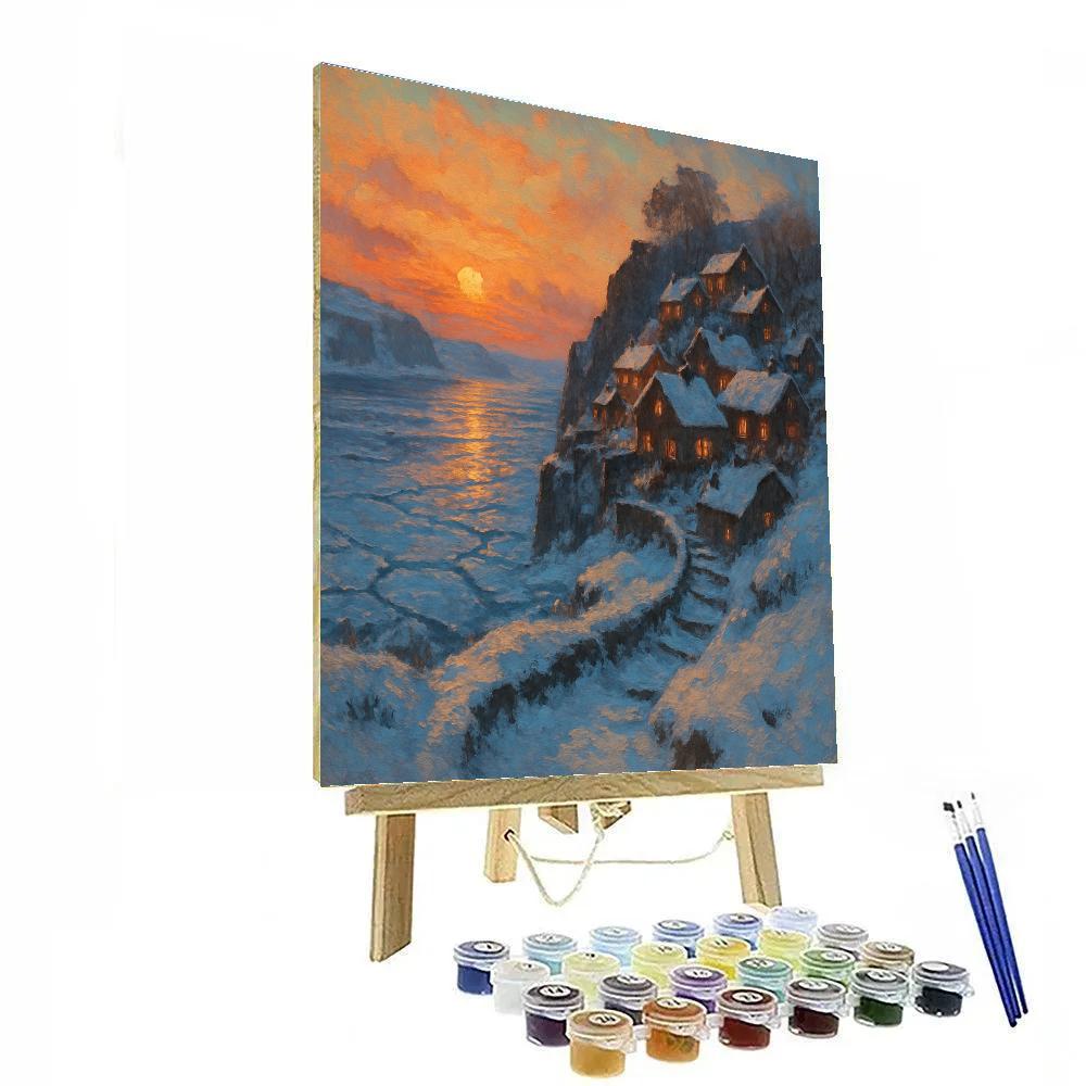 Embers Above The Frozen Cove Numbered painting kits
