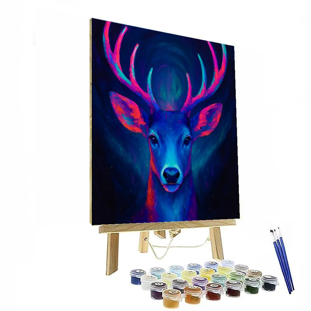 Aurora Stag Cosmic Crown Numbered painting kits