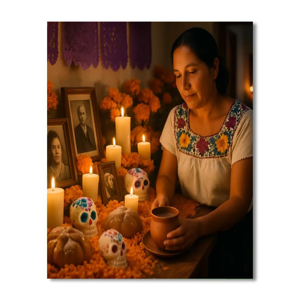 Day Of The Dead Ofrenda In Oaxaca Home Paint by numbers art