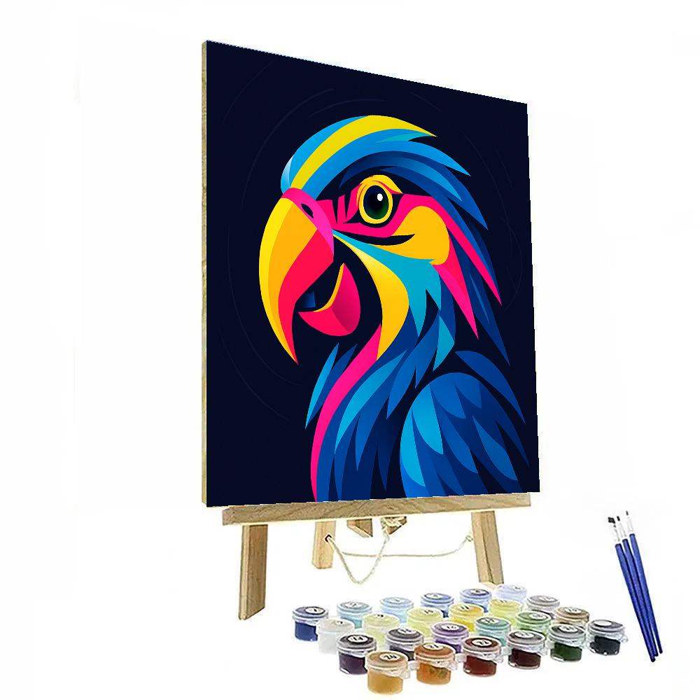 Prismatic Parrot Soundwave Paint by numbers kits