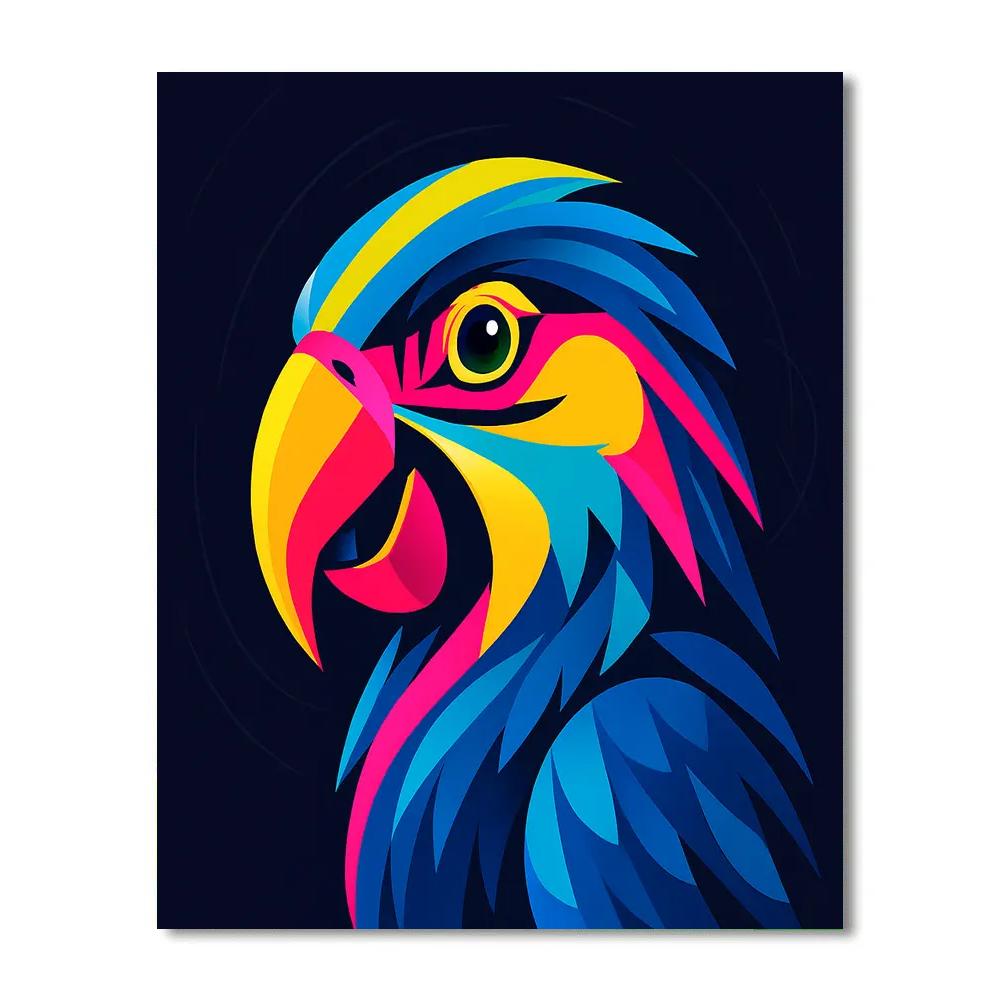 Prismatic Parrot Soundwave Paint by numbers kits