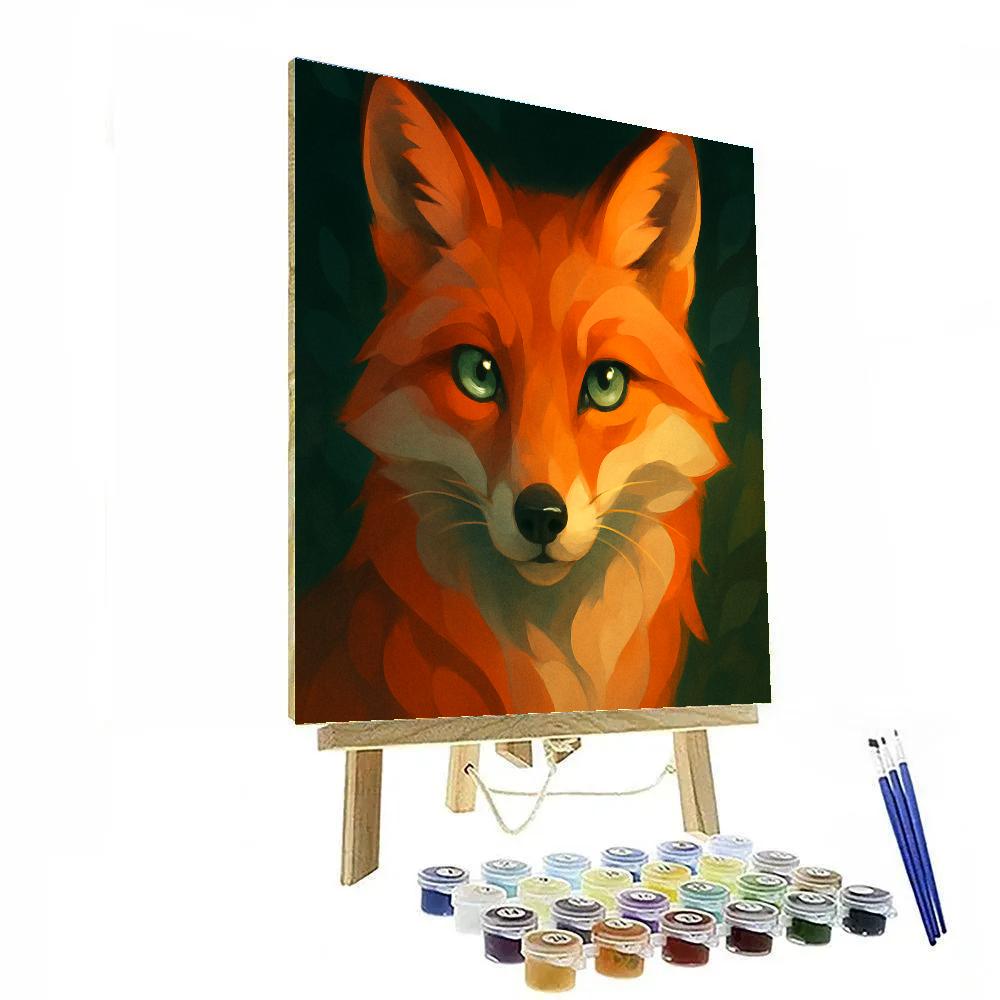 Luminous Fox Ember Trail DIY paint by numbers