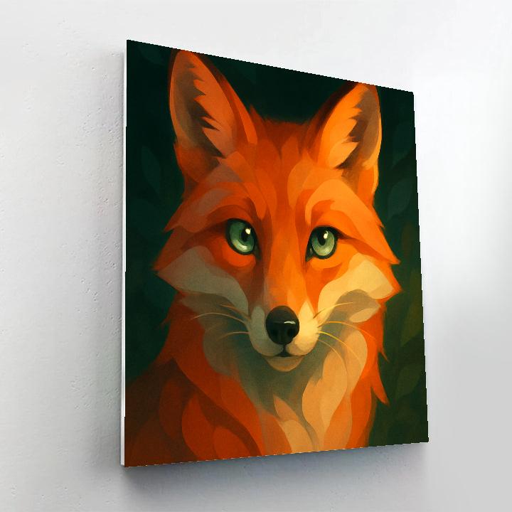 Luminous Fox Ember Trail DIY paint by numbers