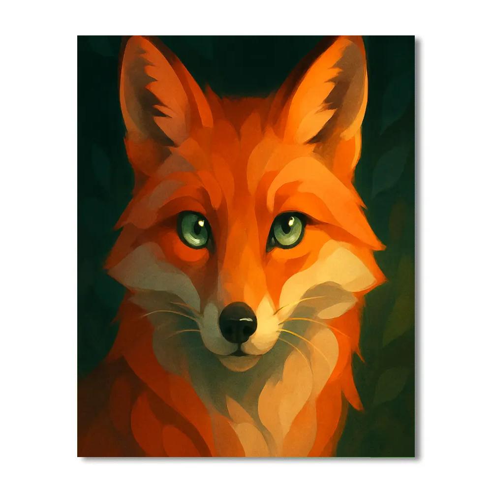 Luminous Fox Ember Trail DIY paint by numbers
