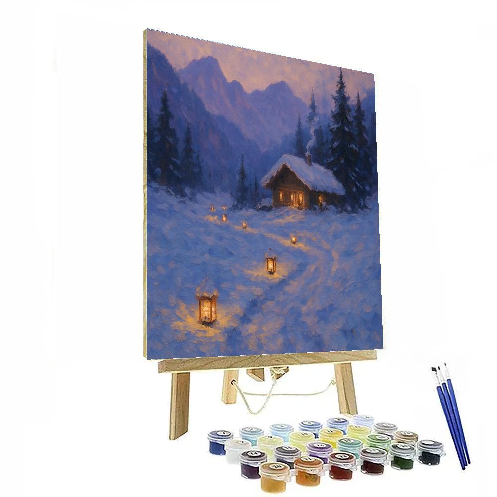 Lantern Path To The Hidden Chalet paint by number