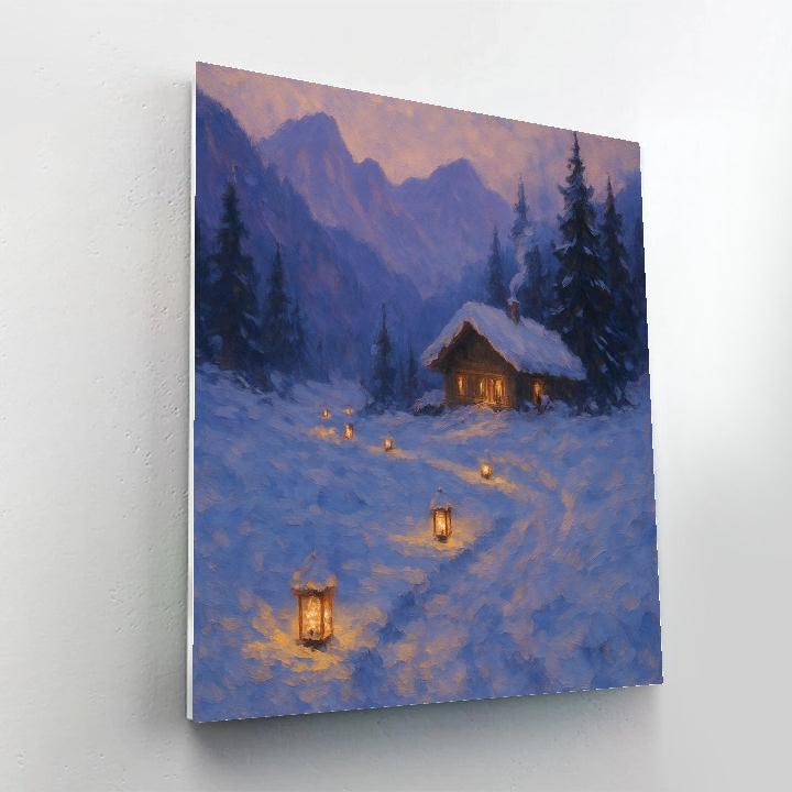 Lantern Path To The Hidden Chalet paint by number
