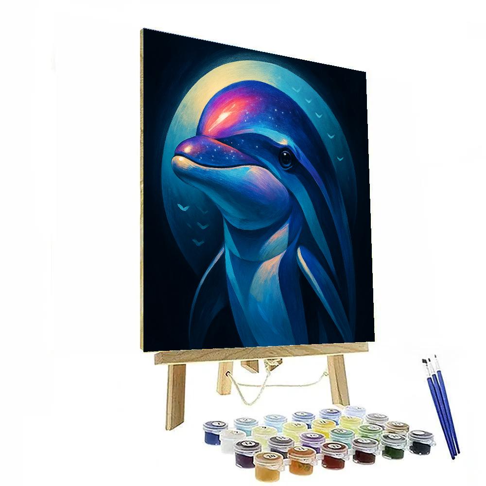Galactic Dolphin Horizon Face paint by color