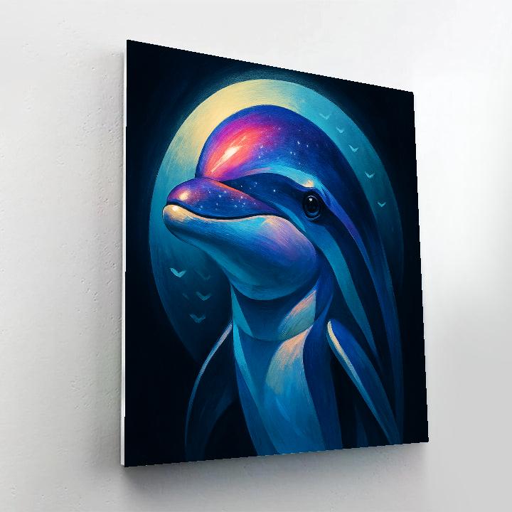 Galactic Dolphin Horizon Face paint by color
