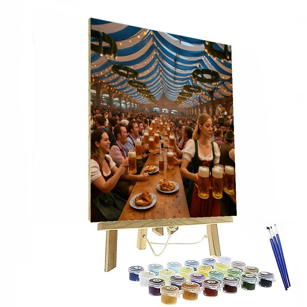 Oktoberfest Beer Tent In Munich Painting by numbers kit