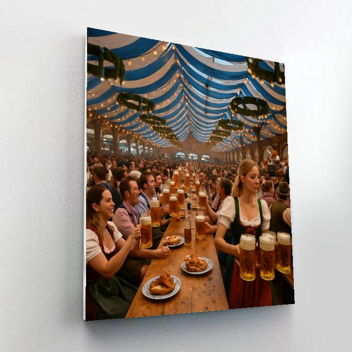 Oktoberfest Beer Tent In Munich Painting by numbers kit