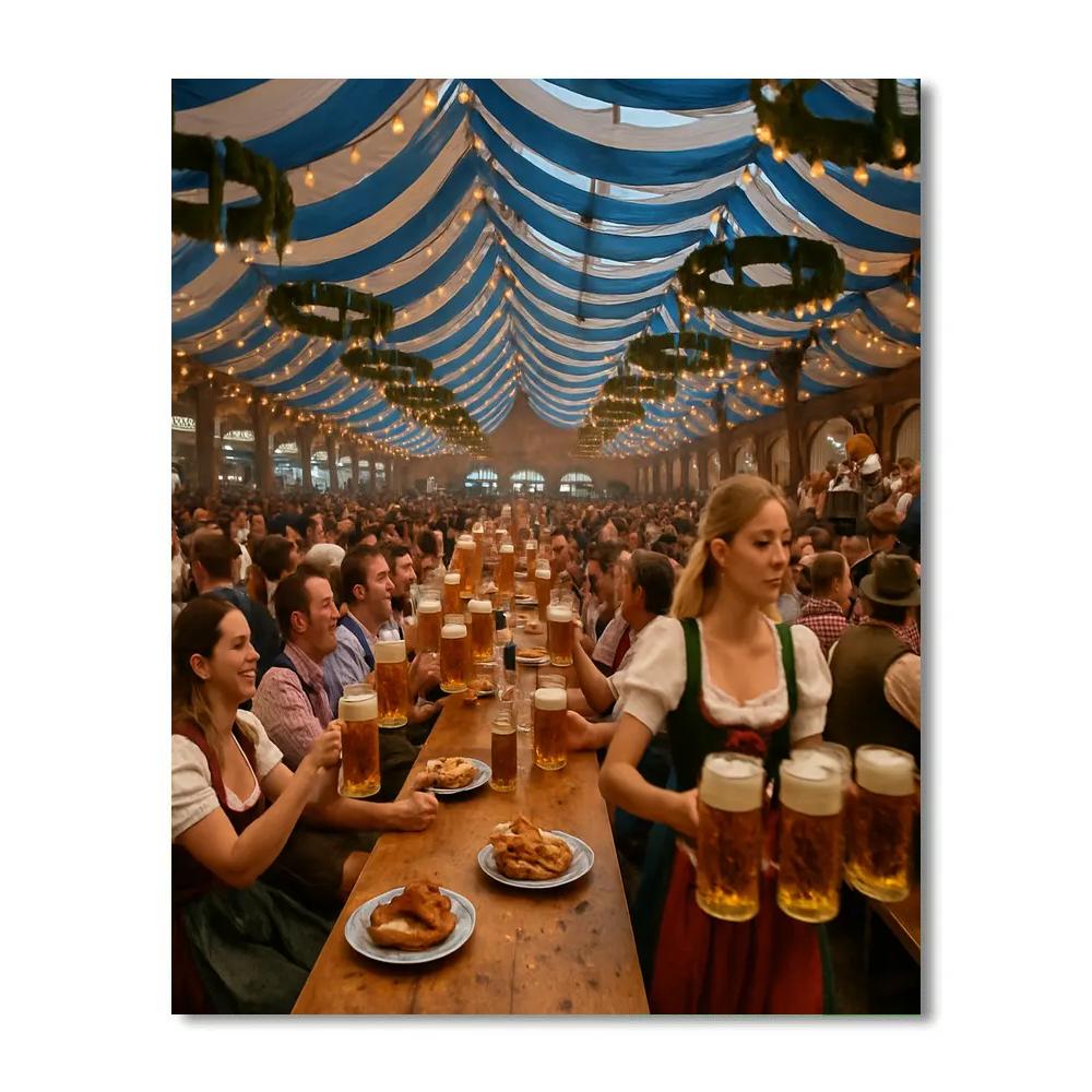 Oktoberfest Beer Tent In Munich Painting by numbers kit