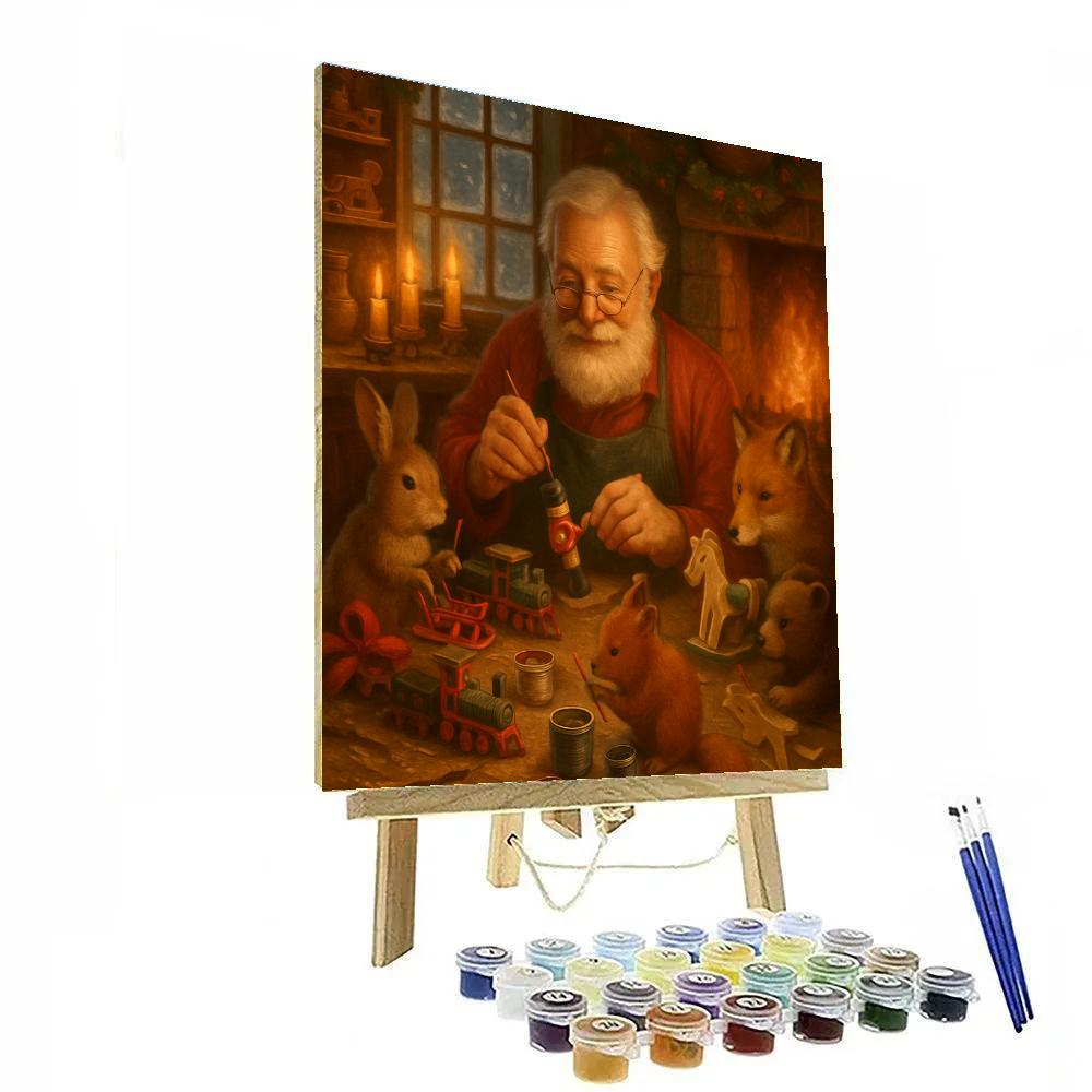 Toy Makers Workshop On Christmas Eve Paint by numbers kits
