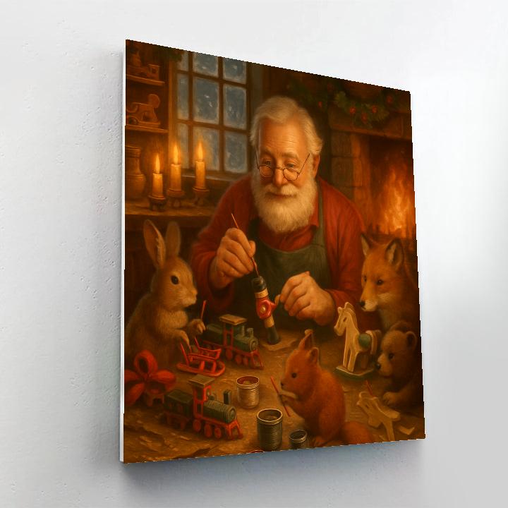 Toy Makers Workshop On Christmas Eve Paint by numbers kits