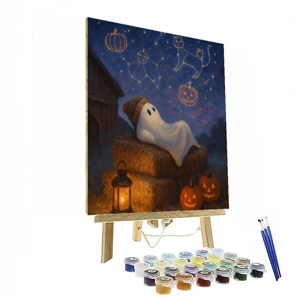 Stargazing Ghost On The Haystack painting number kit