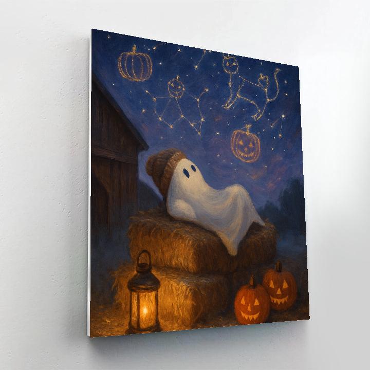 Stargazing Ghost On The Haystack painting number kit