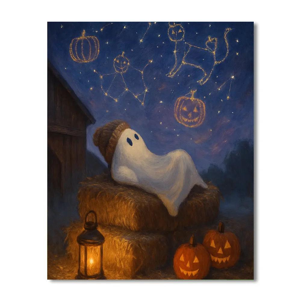 Stargazing Ghost On The Haystack painting number kit