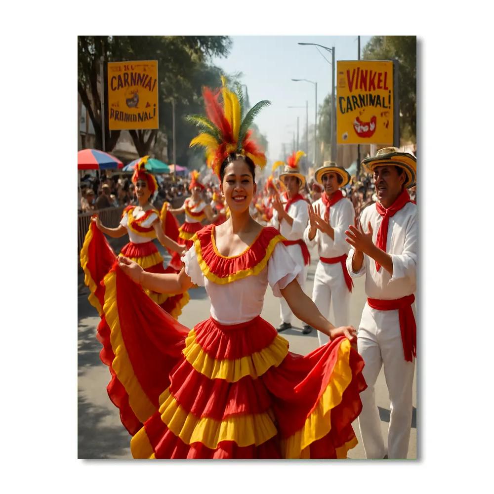 Carnaval De Barranquilla Street Cumbia Painting by numbers kit