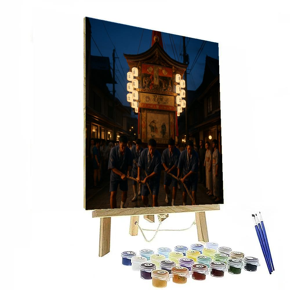 Gion Matsuri Evening Procession In Kyoto Paint by numbers kits
