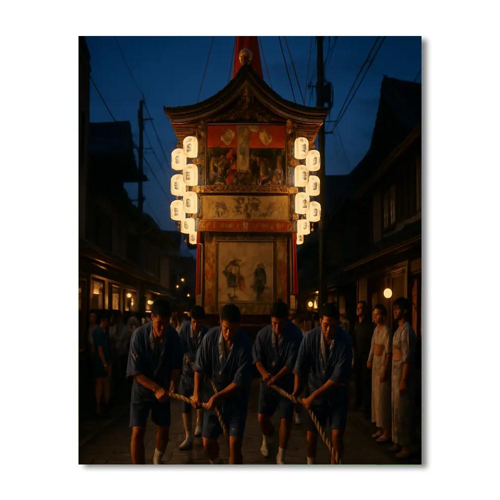 Gion Matsuri Evening Procession In Kyoto Paint by numbers kits