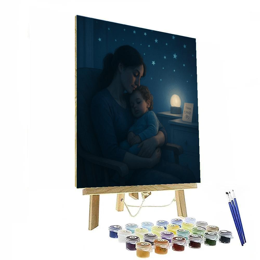 Starry Night Nursery Song With Mom paint by number