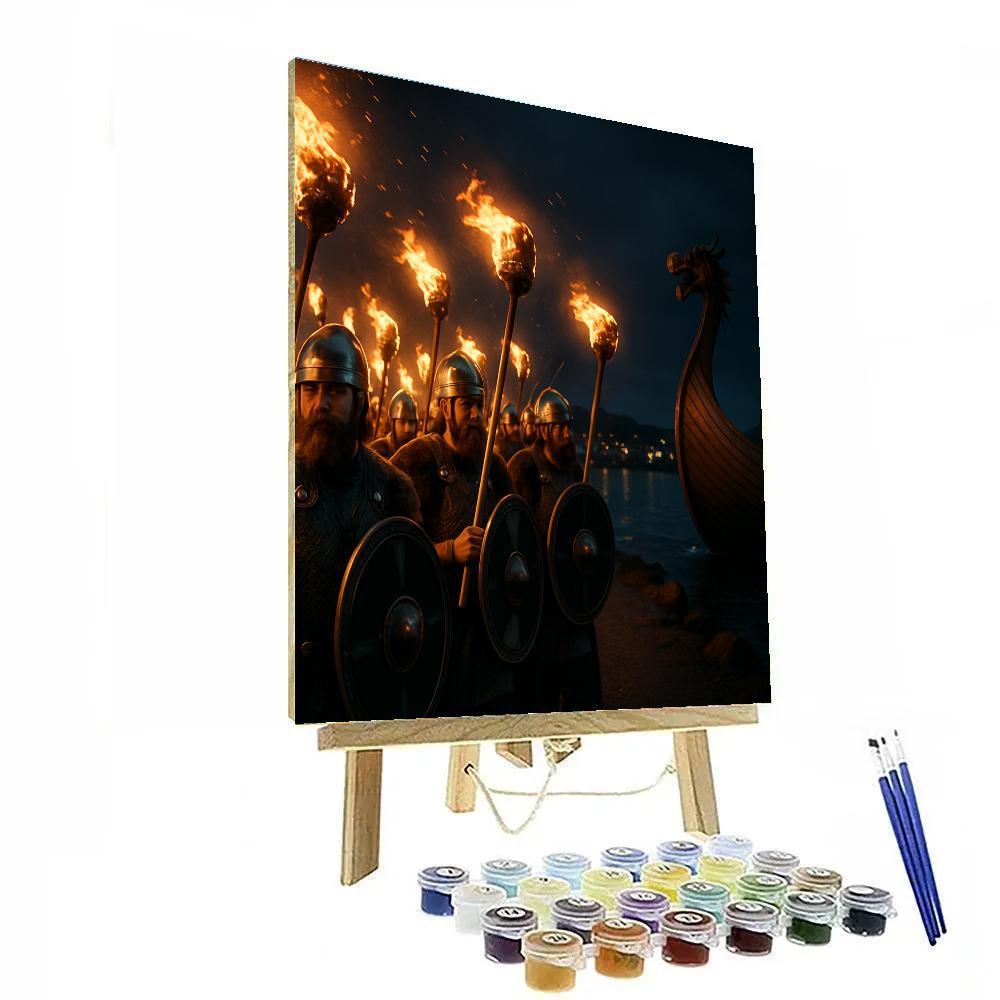 Up Helly Aa Fire Festival In Shetland paint by color